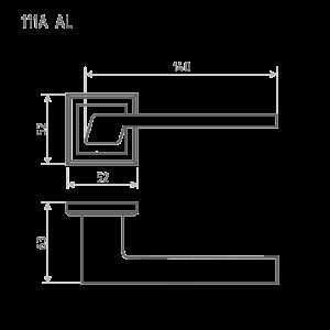 Ручка дверная 111 К AL Черный